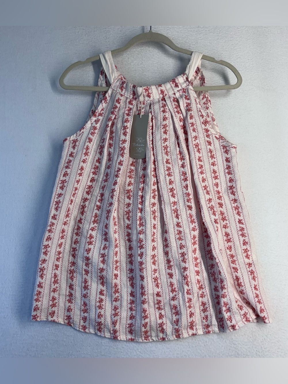 Bellaumbra Linen Tank Rust Print Size Small NWT
